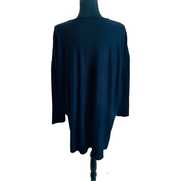 M&V Mickey Mouse Lightweight Oversize Knit Sweater Tunic Black/Silver Glitter M - Picture 7 of 12